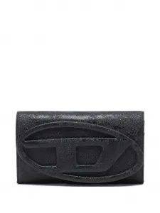 Кошелек с блестками и логотипом 1DR DIESEL, черный