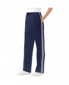 Спортивные штаны Plus Size Within из флиса с боковыми полосками, надеваемые через голову Woman Within, Navy white