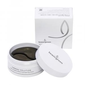 BeauuGreen, Гидрогелевые патчи для глаз, морской огурец и черный гидрогель, 60 шт