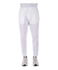 Белые брюки с застежкой-молнией и пуговицей Dondup, белый