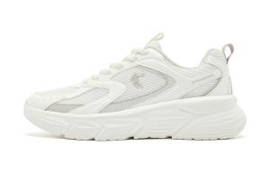 QIAODAN Низкие повседневные кроссовки для бега, мужские, белые, с амортизаторами, противоскользящими и износостойкими свойствами