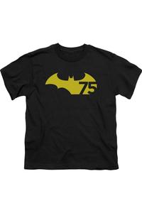 Футболка с коротким рукавом для детей с логотипом Batman 75 Gildan, черный