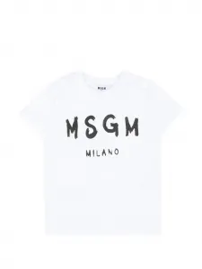 Футболка с короткими рукавами MSGM Kids, белый