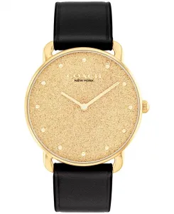 Женские часы Elliot с черным кожаным ремешком, 36mm Coach