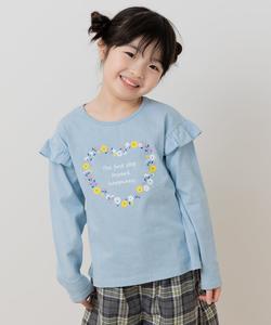 Футболка с длинными рукавами и принтом, из 100% хлопка, с оборками на плечах Chil2, цвет J Hart/Saxophone