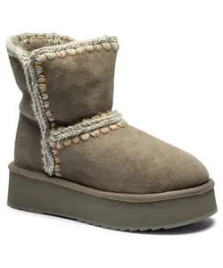 Зимние ботинки из кожи Норфолка Mou, серый