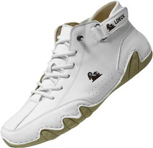 Мужские повседневные замшевые ботинки на шнуровке, черевики чукка до щиколотки Baimiu, белый