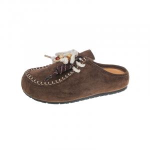 WUJI Женские противоскользящие износостойкие закрытые тапочки - тёмно-коричневые, цвет Dark Brown