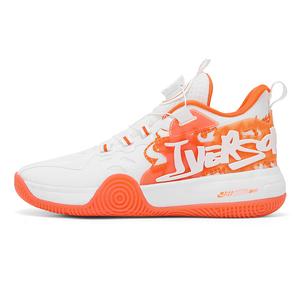 IVERSON Баскетбольные кроссовки с амортизацией, поддержкой и отскоком, унисекс, белые, оранжевые