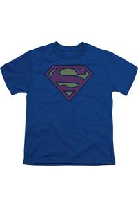 Футболка с маленькими логотипами Superman для детей Gildan, синий