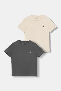 Детская хлопковая футболка, упаковка 2 шт. Calvin Klein Jeans, серый