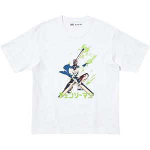 Футболка Unisex Chainsaw Man SS25 от DIANJUREN,LIANMINGKUAN UNIQLO, белый