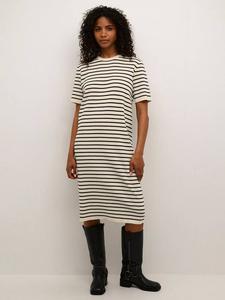 Трикотажное платье-футболка миди в полоску от jordie KAFFE, цвет Turtledove