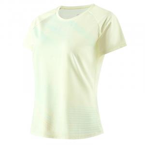 Футболка для йоги женская с круглым вырезом тонкая 361°, apple желтый