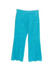 Брюки с цветочной вышивкой Valentino Garavani, синий