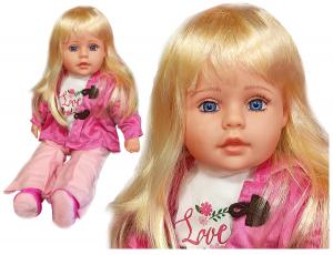 Кукла как живая, большая, мягкая, сидячая, 56 см, интерактивно разговаривает, поет, учит 2 языка. Inna marka