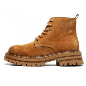 ZHENRAN Жёлтые мужские берцы короткие до середины икры, цвет Yellow