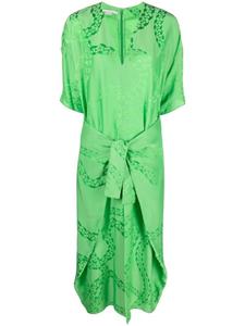 Stella McCartney жаккардовое платье макси, зеленый