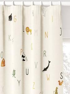 Шторы детские Alphabet & Animals Pair Pencil Pleat 3 Pass Blackout John Lewis, Multi