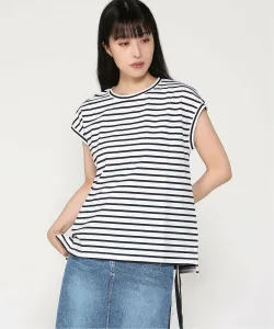 Полосатый французский пуловер с круглым вырезом Interplanet, цвет Border Off-White