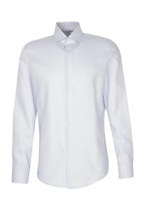 Рубашка деловая, приталенного кроя, воротник Кент, мужская Seidensticker, цвет 10 Hellblau