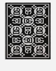 Шерстяной жаккардовый плед DOLCE & GABBANA, мультиколор