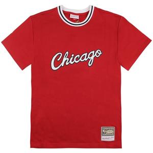 Мужская футболка из французской махровой ткани Mitchell & ness Chicago Bulls Mitchell And Ness, красный