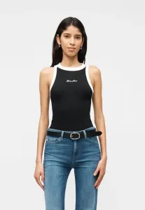 Майка с вышивкой и кольцевым узором Guess Jeans, Jet Black