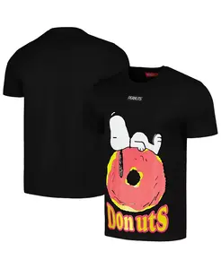 Мужская черная футболка Peanuts Snoopy Donuts Freeze Max