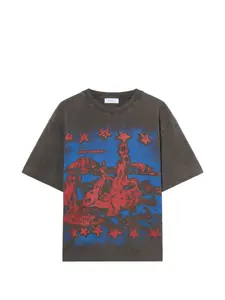 Футболка с графическим принтом и короткими рукавами Off-White, серый