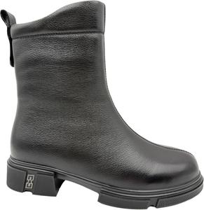 Классические женские ботильоны, кожа, подошва на платформе, массивный боевой стиль, повседневные зимние ботинки Generic, Black