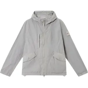 Куртка с капюшоном Stone Island, серый белый