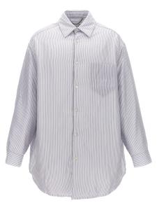 Полосатая рубашка-куртка MAISON MARGIELA, светло-голубой