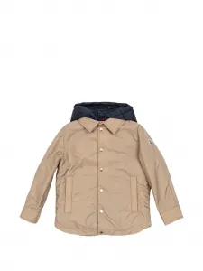 Куртка с нашивкой-логотипом Moncler Enfant, бежевый