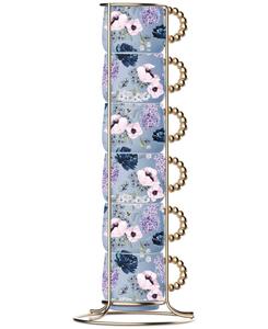 Набор из 6 фарфоровых чашек Bridgerton, которые можно ставить друг на друга Bialetti, Bleached Denim