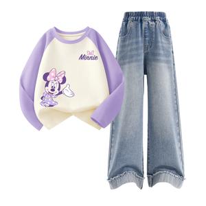 Детская повседневная спортивная одежда Disney, светло-голубой