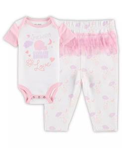 Комплект боди и леггинсов-пачек для девочек белого цвета Cleveland Browns Spreading Love Outerstuff