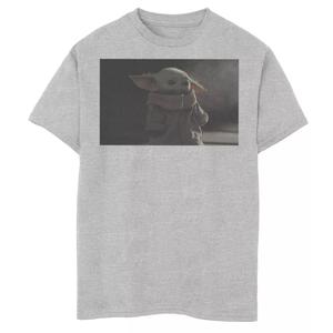 Футболка с рисунком «Грустный портрет» для мальчиков 8–20 лет, «Мандалорец, ребенок, он же малыш Йода» Star Wars