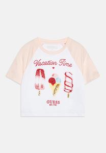 Футболка с принтом JUNIOR CROP Guess, розовый