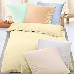 Постельное белье biberna Seersucker Plain Boil-Proof Plain Peach 135x200 см Biberna