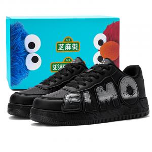 SESAME STREET Универсальные черные скейтерские кроссовки с низким верхом, утепленные, износостойкие, цвет Versatile Black