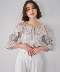 Полосатая блузка Noela, цвет Beige