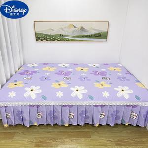 Disney Комплект постельного белья из 4 предметов (простыня с юбкой 3.4x2.3 м, высота юбки 3 м), цвет Violet, Violet Flower