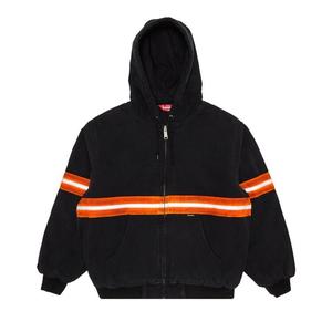 Куртка Supreme Reflective Stripe Hooded Work Jacket, черный