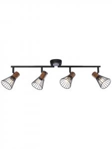 Brilliant Точечный светильник Manama 18x60,5x20 см, 4-ламповый, поворотный, в отделке «темное дерево/матовый черный»
