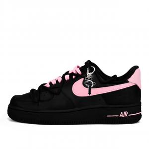 Кроссовки Air Force 1 The Maiden Prayed Abrasion Resistant Low top Skateboard Shoes Women's Nike, черный розовый