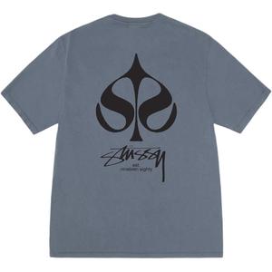 Футболка SS25 SPADE TEE PIGMENT DYED Unisex Stussy, синий