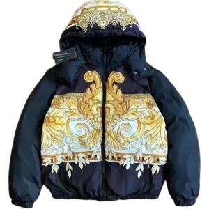 FW23 Пуховик Мужской Черный VERSACE