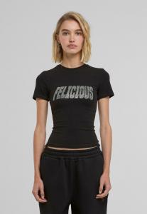 Футболка с принтом TIGHT RHINESTONES FELICIOUS, черный