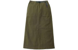 Женская повседневная длинная юбка SS24 Gramicci, оливковый/зеленый